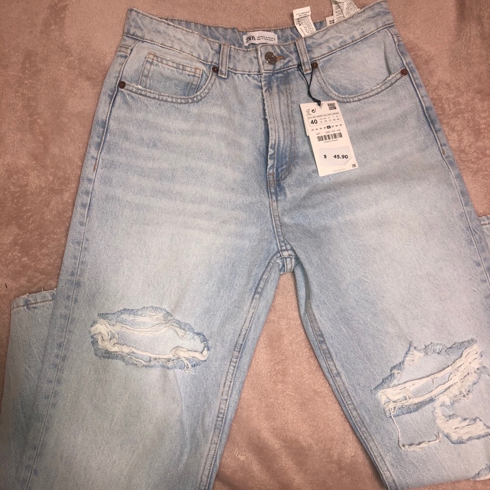 Zara ripped jeans